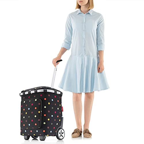 reisenthel carrycruiser Plus in dots – Tragbarer Einkaufstrolley mit Kühlfach, Schultergurt und...