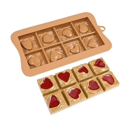 Moldes De Chocolate Y Caramelo - Molde de Fácil Liberación,Molde Desmontable Para Tarta De Queso, Pudín Y Mantequilla - para Hogar, Cocina, Detalles de Fiesta, Actividades Infantiles y Manualidades