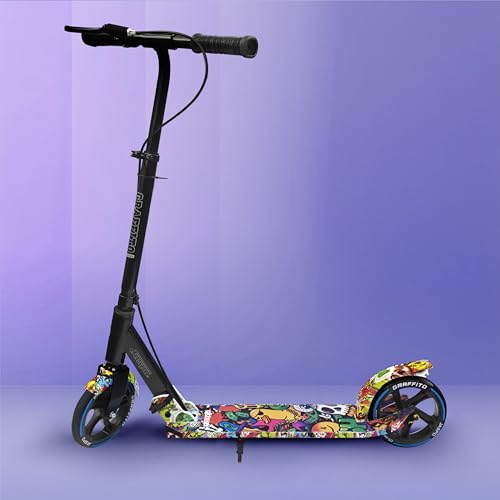 Jaspo Graffito Aluminum Kick Scooter 175Mm Pu Wheels, Weight Limi...