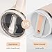 2 Pack 40 oz Tumbler Flip Straw Leak Proof Lid Replacement Fit for Stanley Quencher,40 oz Tumbler Lid Replacement for Stanley Cup,No Spill Proof Straw Cover for Stanley Cup Accessories (Cream White)