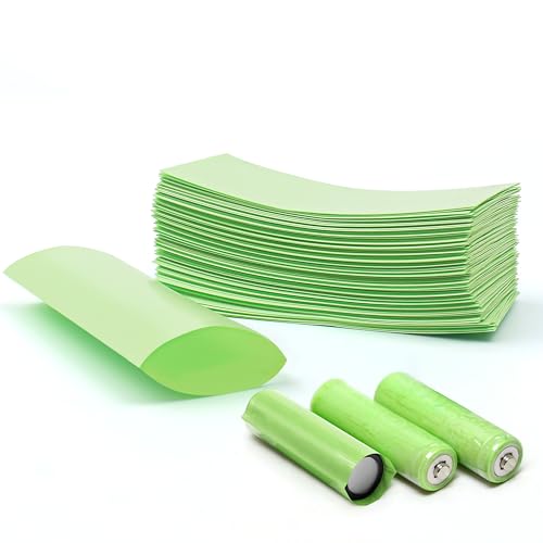 100pcs/lot 21700 Battery Wraps Heat Shrink Film Insulator, PVC Shrinkable Sleeve Package Pre Cut Skin Sticker Cover Re-Wrapping Wrapper for Lithium Batteries Tube Outer Packaging