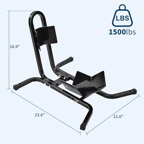Garvee Universal Wheel Chock & Motorcycle Stand Heavy Duty 1500Lb Capacity Adjustable Motorcycle Wheel Chock 16''-21'' for Trailers, Cruiser, Sport and Dirt Bikes (Black/for Wheel 16''-21'') by Garvee - Image 2