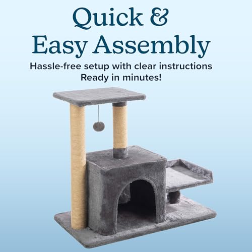 Torre para gatos pequeña 24.5 pulgadas gris miniatura 5