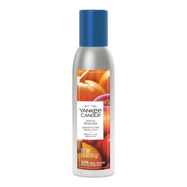 Image of Yankee Candle Concentrated Air Freshener Room Spray, Odor Eliminator for Home, Bathroom, Apple Pumpkin, 1.5 Oz (Pack of 3)