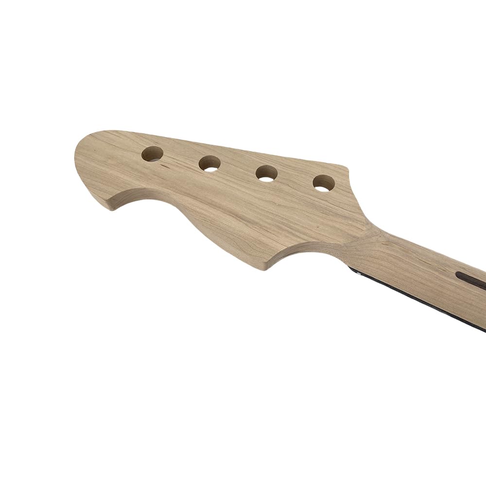 Yinfente Manico per chitarra basso 22 tasti 34 pollici Acero tastiera chitarra Intarsio a blocchi DIY Chitarra Intarsio a blocchi (Tastiera in Acero)