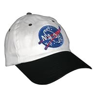 Aeromax Jr. NASA Astronaut Cap, Adjustable Youth Size, White/Black