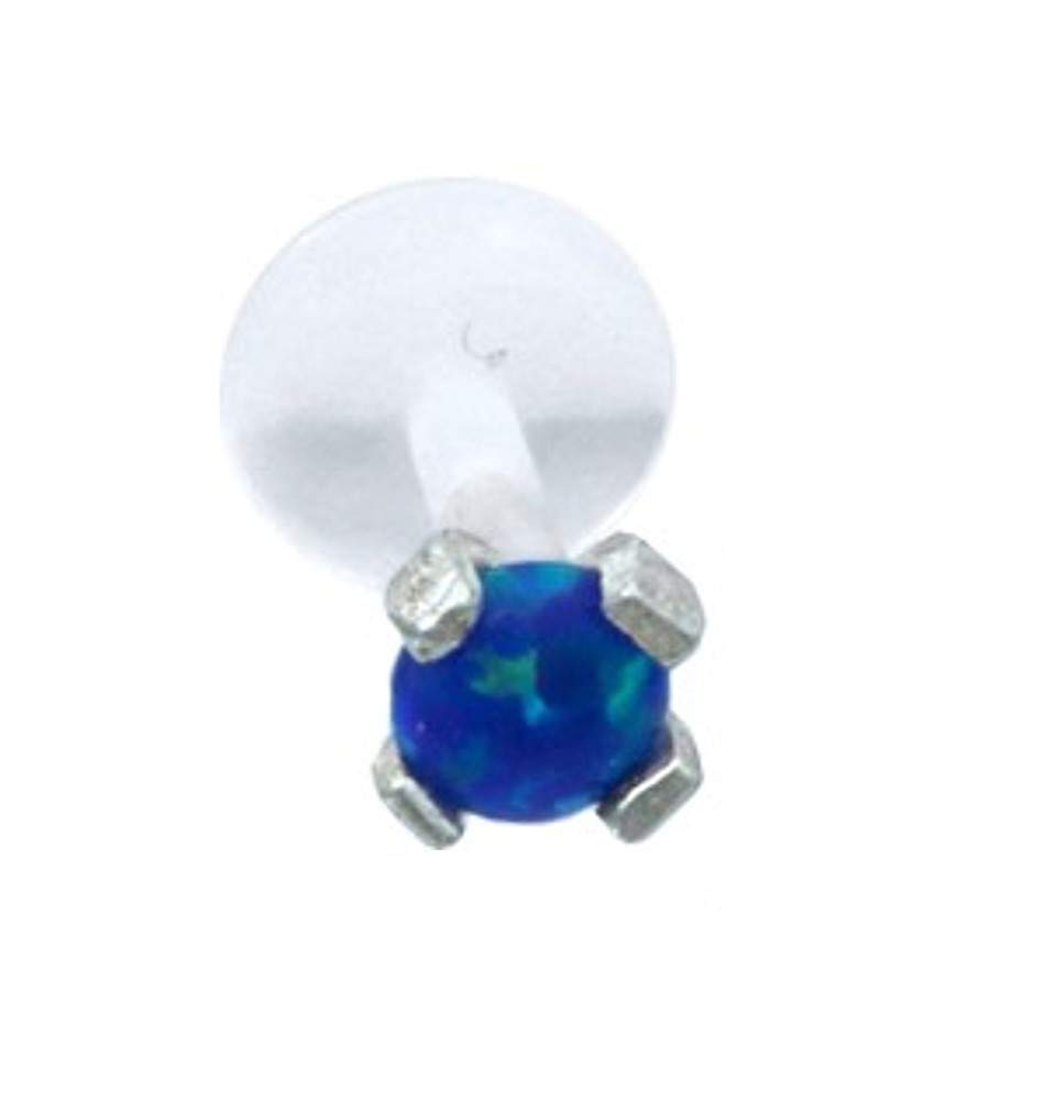 Bijou De Piercing Pour Lèvre (labret) - Argent Sterling Et Bio Plastique - Taille 6mm Ou 8mm - Neuf
