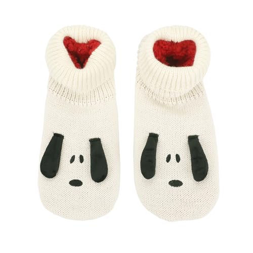 Bioworld Peanuts Snoopy 3D Ears Women's Sherpa Lined Slipper Socks