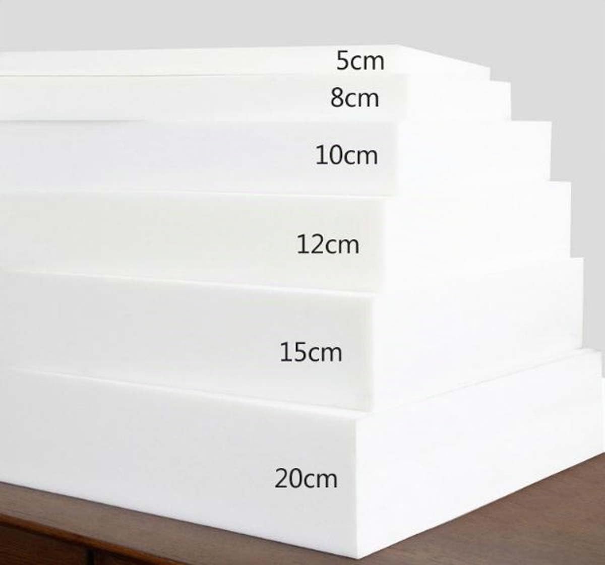 TALCON Mousse haute densité 50D ferme, feuille de mousse d'ameublement pour coussins, canapé, lits, sièges, camping-cars, rembourrage intérieur extérieur, bricolage (120 x 60 x 10 cm)