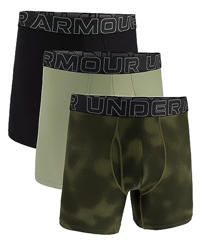 Image of Under Armour mens Multi-pack Performance Tech Boxerjock Brief, 6 inch Inseam, All-day Comfort & Soft