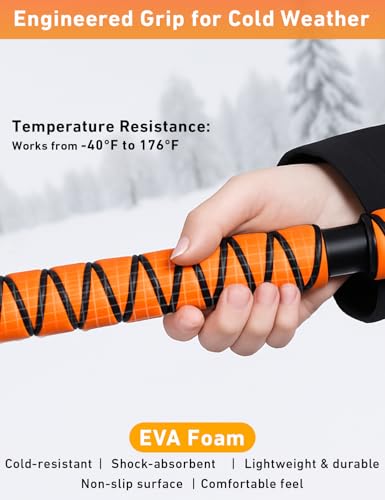 Image of EcoNour 44.7 inch 3 in 1 Snow Brush for SUV, 360 Pivoting Extendable Long | Snow Brush for Car, Snow and Ice Scrapers for Windshield with Ergonomic Foam Grip for Car Truck SUV, Winter Car Accessories