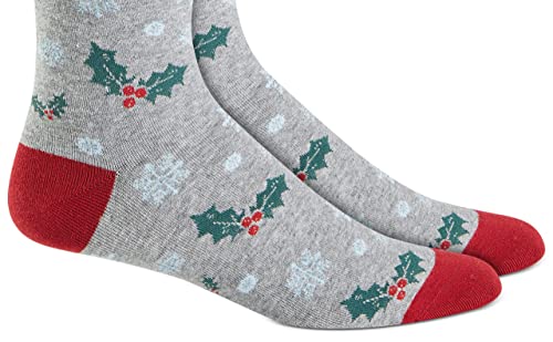 International Concepts Club Room Men's Holiday Socks (Holly Leaves, One Size)3