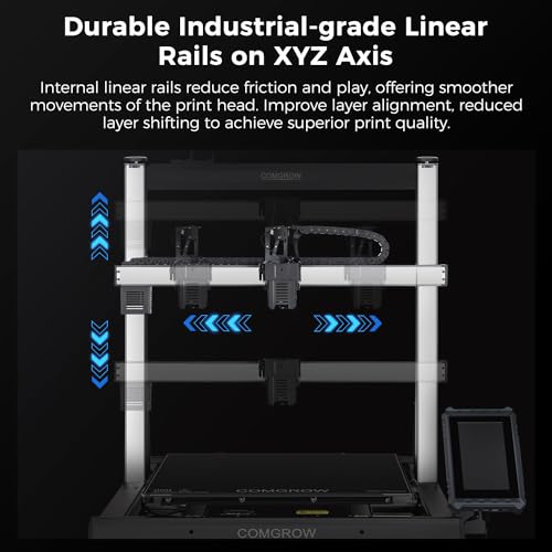 Sovol T500 3D Printer Max Speed up to 500mm/s, Upgraded with 7'' Klipper Touch Screen 300℃ High Temp Hotend 95% Pre-assembly 49-point Auto Leveling XYZ Axis Industrial Linear Rails 19.68*19.68*19.68in - Image 6
