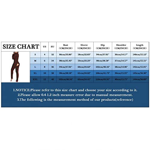 IQYU Kerstmis jumpsuit dames sexy pyjama strakke jumpsuits eendelig slaapoverall volwassenen romper eendelig onesie met functionele klep huispak Kerstmis overall slaapkleding pyjama's - Afbeelding 8