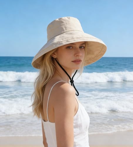 Sombrero de sol ancho para mujer miniatura 7