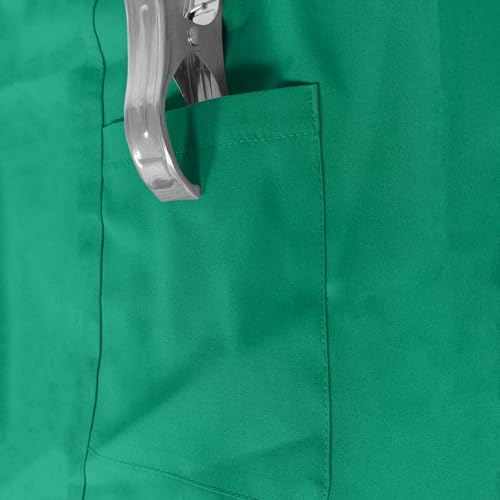 Image of Scrubs Pants for Women Plus Size Stretch Waisted Workwear Pants Medical Uniform Comfy Straight Leg Barrel with Pocket