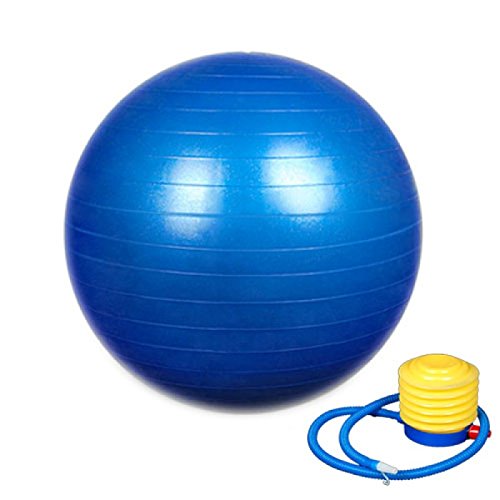 SVK Dream Inflatable Gym Ball with Foot Pump for Total Body Fitness, Abdominal Toner - Diameter 65 Cm