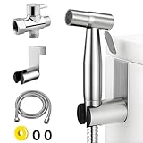 SOMDARHK Handheld Bidet Sprayer Kit - Stainless Steel High Pressure Adjustable Toilet Sprayer with Hose for Feminine Hygiene Cloth Diaper Cleaning Pet Bath Durable Leak Proof