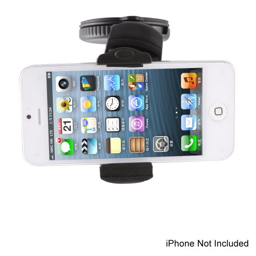 EBEST - Soporte para parabrisas de coche para Apple iPhone 5, 5e, 5G, 4 y 4S (rotación de 360º)