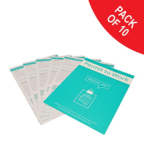 Breaking Lines Permit to Work Forms - Pack of 10, Blue, A4 - Image 2