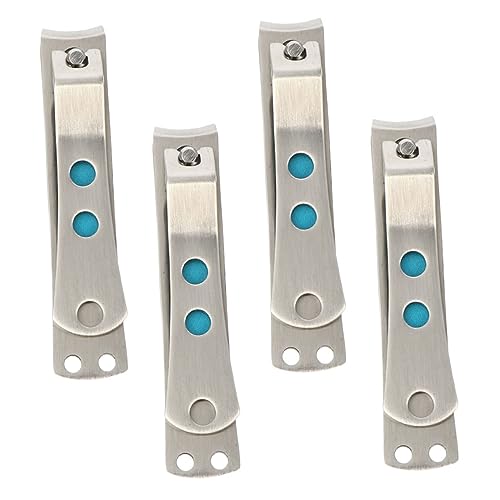 PAMINGONO 4個 ステンレス爪切り nail clippers nail cutter nail polish ベビー爪切り 幼児用爪やすり ネイルケアカッター ネイルカッター ステンレス鋼