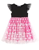 Arshiner Toddler Tutu Dress Girls Polka Dot Tulle Dresses Ruffle Tiered Swing Twirly Summer Sundress 4T