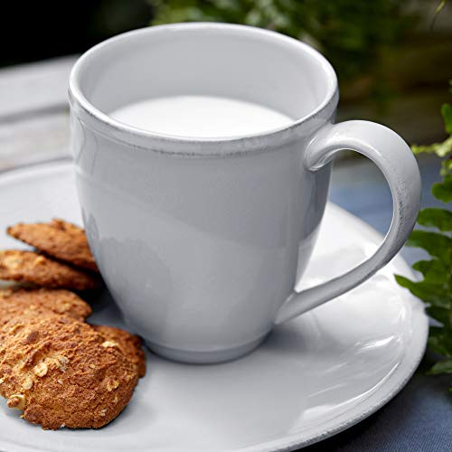 Taza de cerámica Stoneware 14 oz Friso Blanca miniatura 4