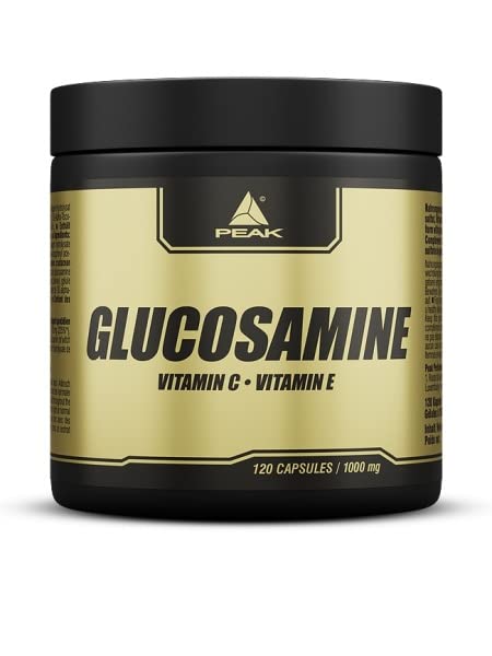 PEAK Glucosamin - 120 Kapseln I Gelenke I Knorpel I Sehnen I Bänder I Vitamin C I Vitamin E I ideal bei Krafttraining