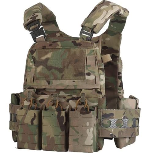 VKINGBOR Taktische Weste mit Dreifachtasche