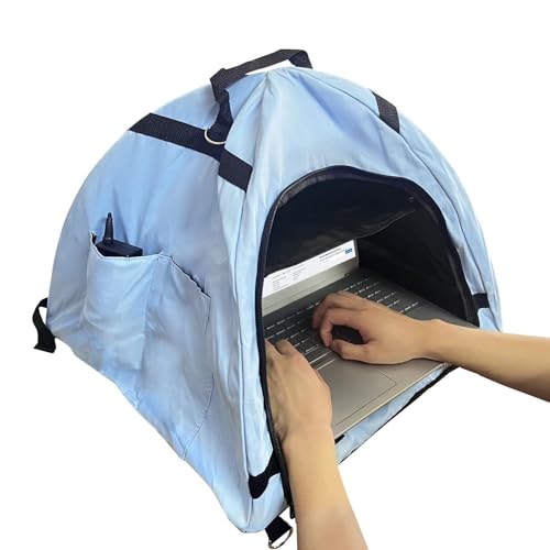 LAPTOP TENT, Universal PC Sun Shade and Privacy Foldable Water-Resistant Beach Bag for Working Outdoor, Heat & UV Reflective Fabric | Computer Privacy Hood & Glare Shield2
