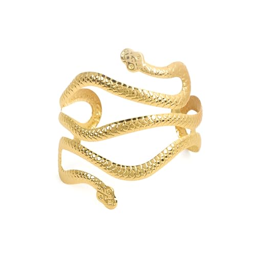Nexoluxa Gold Arm Cuff Jewelry for Women Upper Arm Cuffs Bracelet Bangles Minimalist Armlet Band Adjustable Accessories Gift G Color Snake