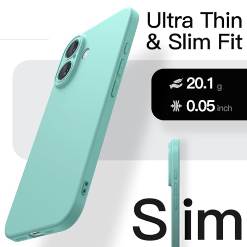 Image of JETech Slim Case for iPhone 16, Teal | Camera Lens Protection, Ultra-Thin Matte Finish, Lightweight Minimalist Cover