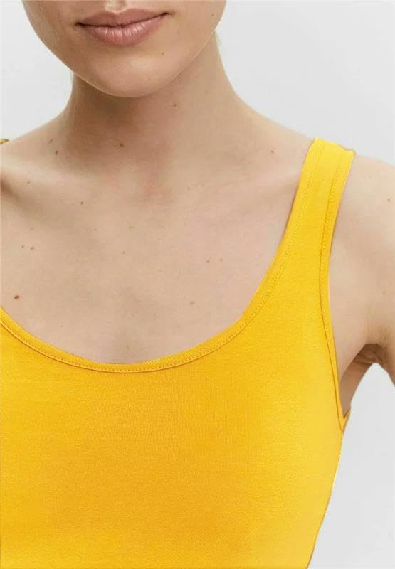 VERO MODA Damen VMMAXI My Soft Long Tank TOP GA 3PACK Bumblebee, Cabaret, Caneel BayM – Ansicht 4