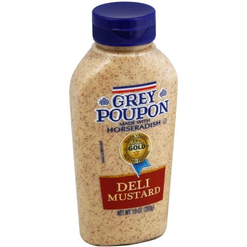 Grey Poupon Deli Mustard Squeeze Bottle, 10 Ounce (Pack of 8)
