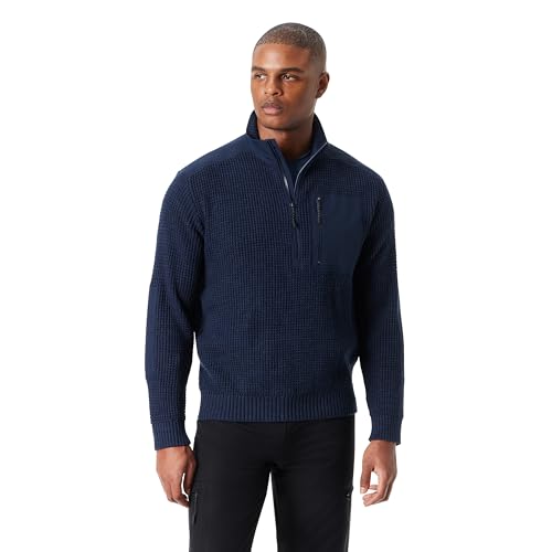 BASS OUTDOOR Men's Quarter Front Armer Pullover Sweater with Zip Chest Pocket Standard