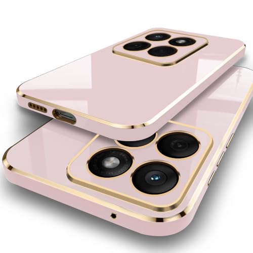 Image of TheGiftKart Luxurious Golden-Plated Back Cover Case for Motorola Moto Edge 60 Fusion 5G / Edge 60 5G | Raised Lips for Camera & Screen Protection | Shockproof Design | Stylish Back Cover (TPU, Pink)