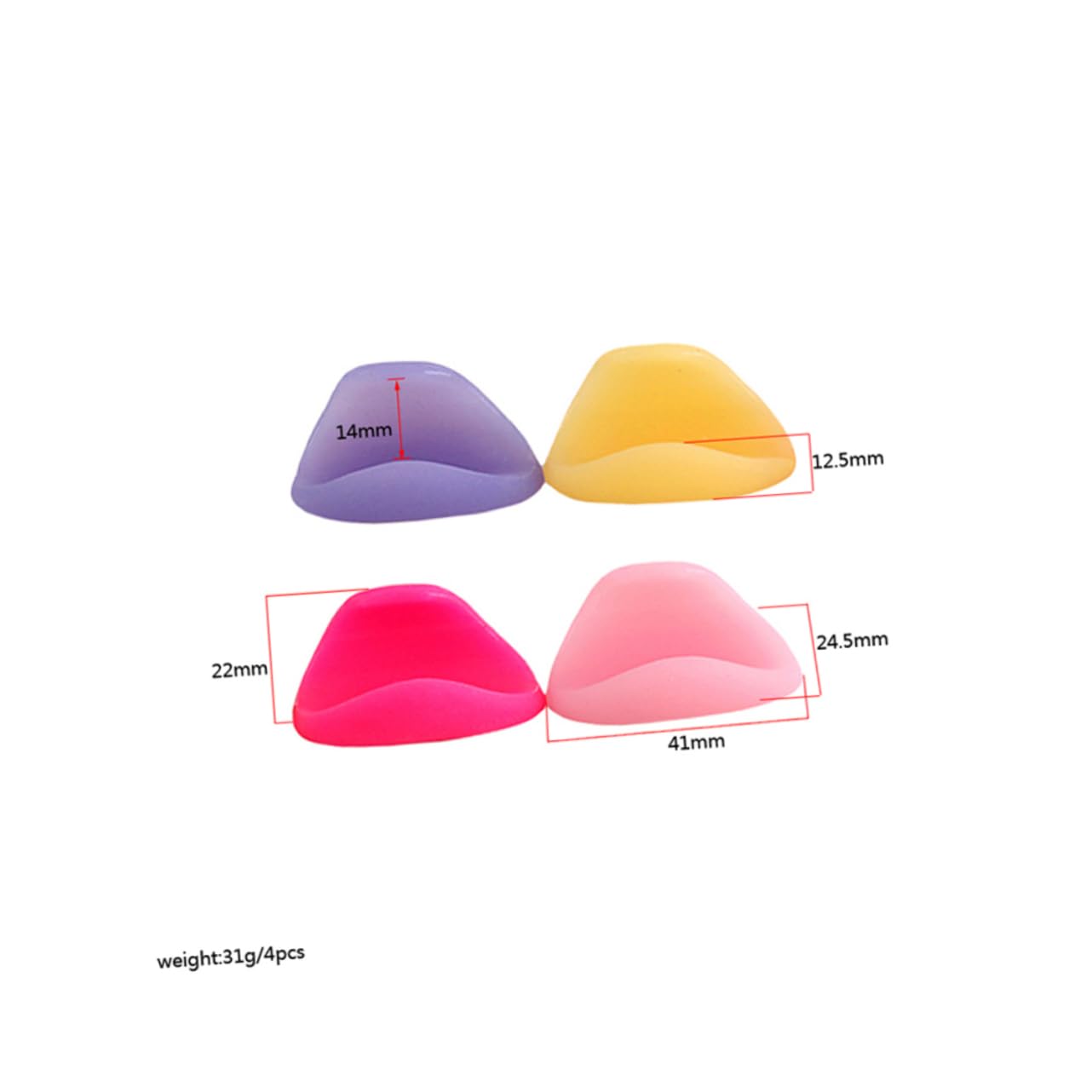 GOOHOCHY 4pcs Flute Finger Rests Thumbs Relief Silicone Protector for Soft Comfortable Random Colors Cf50