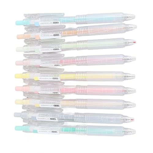 Set de 9 bolígrafos retráctiles con tinta de gel 0.5mm