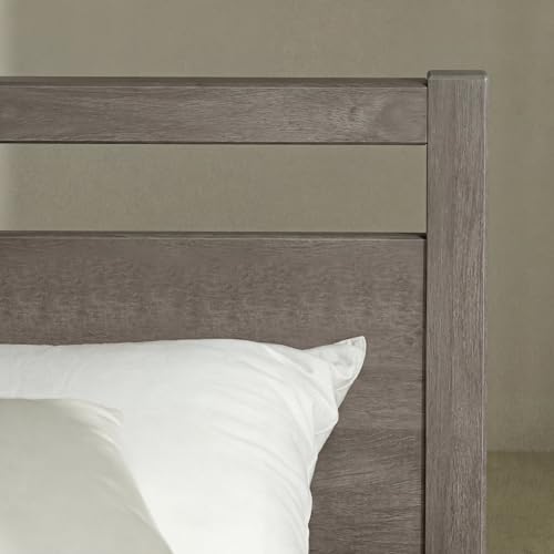 Image of LIFEMENT Full Bed Frame with Headboard Signature Wood Platform, Noise Free, Under Bed Storage, No Box Spring Needed, Easy Assembly, Gray