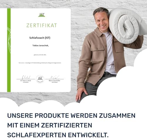 2. Bild von Dailydream Matratzen Topper 90x200cm | Memory Foam | 5cm hoch | Edition Standard, Model M | Zertifiziert & ergonomisch für unbequeme Matratze, Boxspringbett & Gästebett | Mattress Topper 90x200 90x200cm