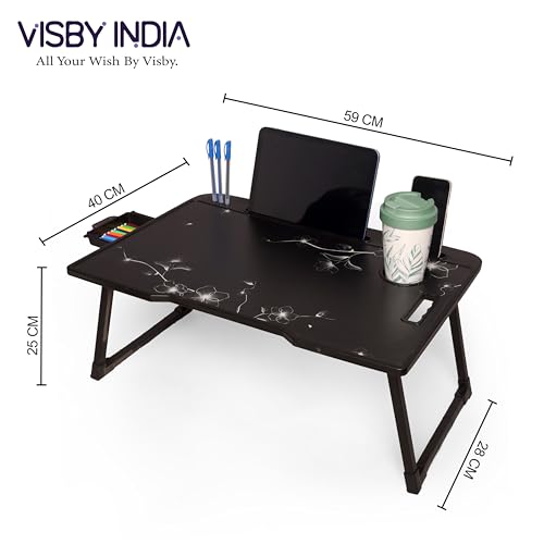 Image of Study Table Bed Table Premium Laptop Table /Foldable and Portable Wooden /Writing Desk for Office /Home /School (US Flower*COTTED)