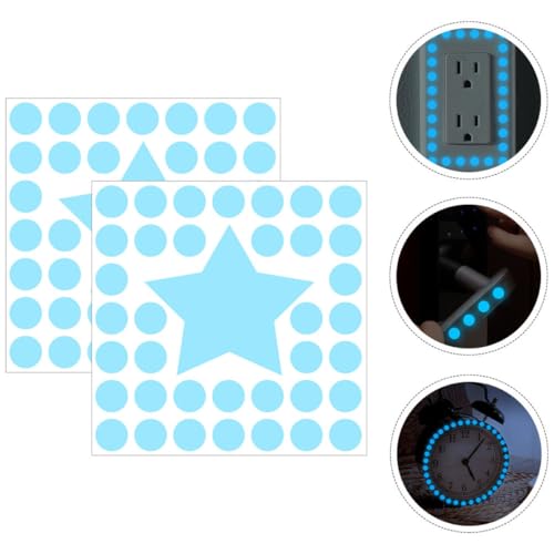 Adhesivos decorativos luminosos estrellas 2pcs azul miniatura 7