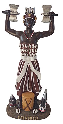 Estatua Orisha Shango de 13 pulgadas