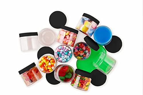 image for Healthy Packers 4oz Plastic Jars with Lids - Small Clear Jars with Lid