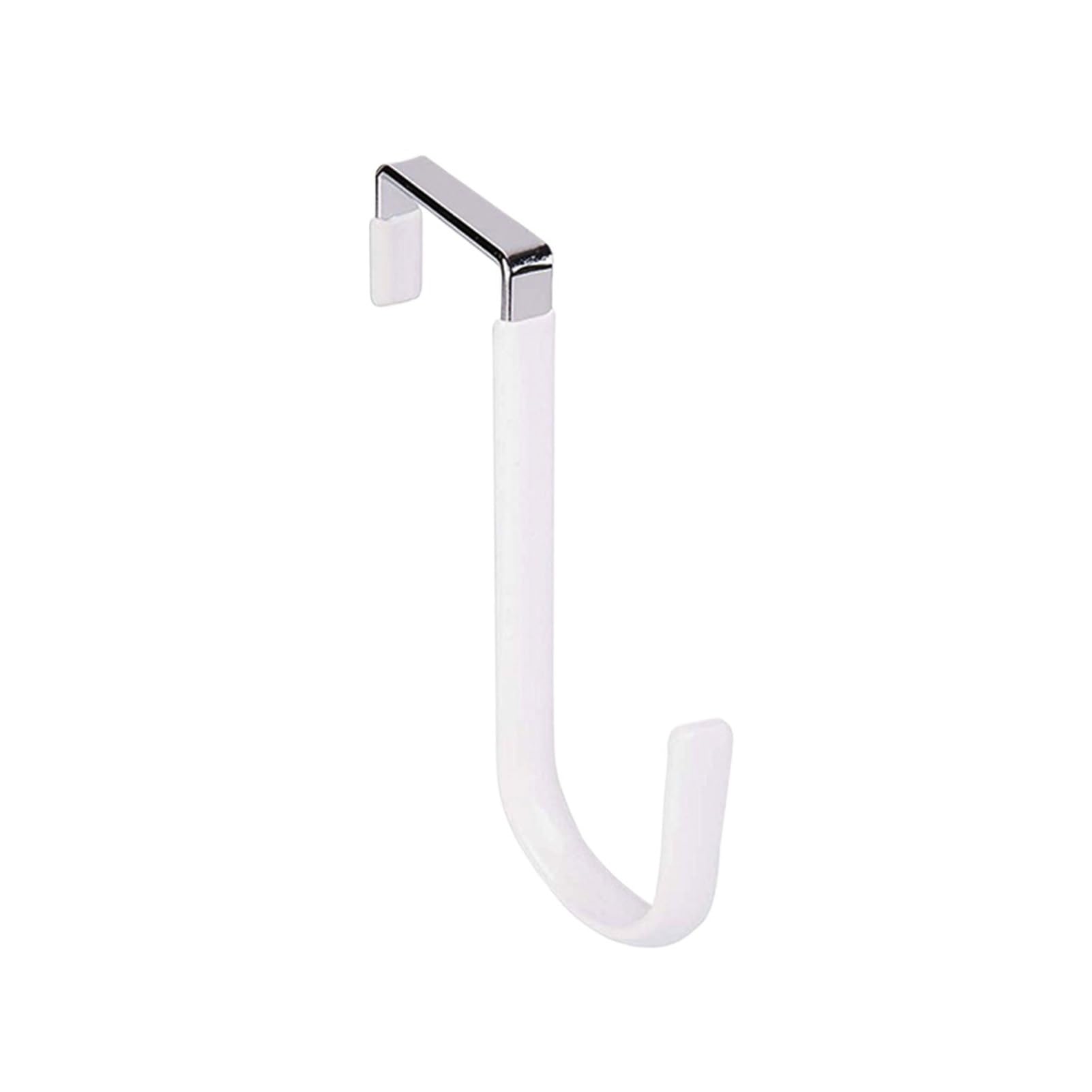 AXVORO Over Door Hanger Crook The Distance Between The Door Clamps Wreath Hanger Space Saving Carbon Steel Garland Thin Metal Hook Holiday Decor Holder(White)