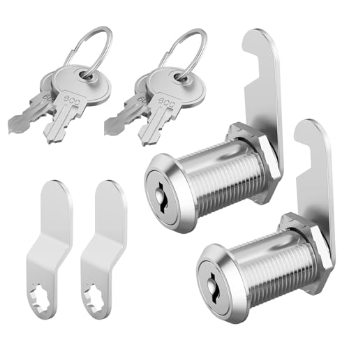 2 Piezas Cerradura Buzón Cerradura para Buzón 30mm Viene Con 4 Llaves y 4 Placas de Bloqueo Adecuado para Armarios de Madera, Cajones de Madera, Puertas de Madera