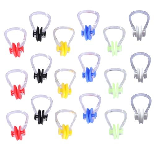 ifundom 20pcs Portable Swimming Nose Clips Nose Clamps Mixed Colors for Comfortable Swimming Experience Prevents Water Entry Present for Swimmers