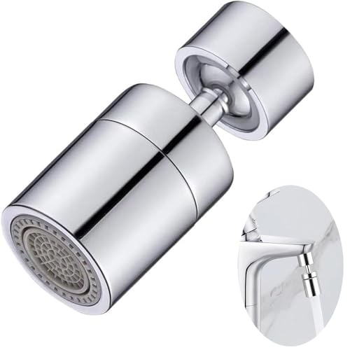 Aireador para Grifo 360° Giratorio, Acero Inoxidable Universal para Cocina y Baño, Perlizador de Agua que Ahorra y Mejora el Flujo, Fácil Instalación sin Herramientas