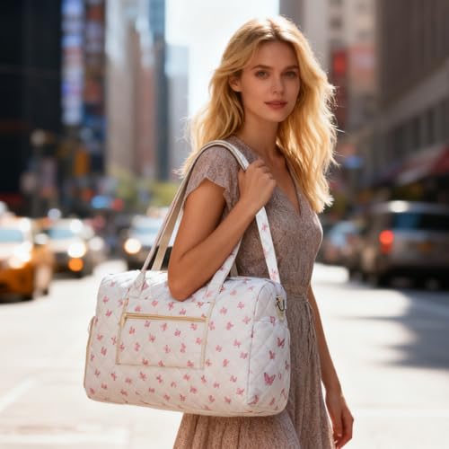 GLOMAXLY Bow Print Duffle Bag Set