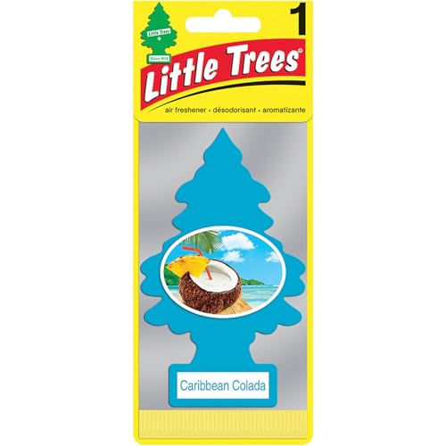 Image of LITTLE TREES Car Air Freshener | Hanging Paper Tree for Home or Car | Caribbean Colada